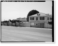 Historic Framed Print, Marion Davies Estate, Fence & Bulkhead, 415 Pacific Coast Highway, Santa Monica, Los Angeles County, CA,  17-7/8" x 21-7/8"