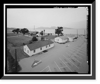 Historic Framed Print, Presidio of San Francisco, Storehouse & Administration, Crissy Field North cantonment, Allen Street, San Francisco, San Francisco County, CA,  17-7/8" x 21-7/8"