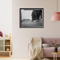 Historic Framed Print, Presidio of San Francisco, Post Engineer's Headquarters Office, Crissy Field North cantonment, San Francisco, San Francisco County, CA,  17-7/8" x 21-7/8"
