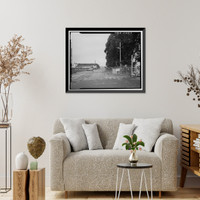 Historic Framed Print, Presidio of San Francisco, Post Engineer's Headquarters Office, Crissy Field North cantonment, San Francisco, San Francisco County, CA,  17-7/8" x 21-7/8"