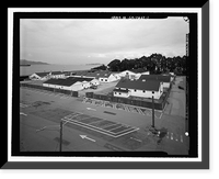 Historic Framed Print, Presidio of San Francisco, Post Engineer's Headquarters Office, Crissy Field North cantonment, San Francisco, San Francisco County, CA,  17-7/8" x 21-7/8"