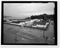 Historic Framed Print, Presidio of San Francisco, Post Engineer's Headquarters Office, Crissy Field North cantonment, San Francisco, San Francisco County, CA,  17-7/8" x 21-7/8"