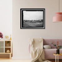 Historic Framed Print, Presidio of San Francisco, Post Engineer's Headquarters Office, Crissy Field North cantonment, San Francisco, San Francisco County, CA - 2,  17-7/8" x 21-7/8"
