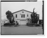 Historic Framed Print, Presidio of San Francisco, Warehouse & Auto Shop, Crissy Field North cantonment, San Francisco, San Francisco County, CA - 10,  17-7/8" x 21-7/8"