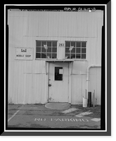 Historic Framed Print, Presidio of San Francisco, Warehouse & Auto Shop, Crissy Field North cantonment, San Francisco, San Francisco County, CA - 13,  17-7/8" x 21-7/8"