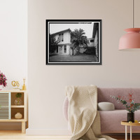 Historic Framed Print, Presidio of San Francisco, Letterman General Hospital, Building No. 27, Letterman Hospital Complex, Edie Road, San Francisco, San Francisco County, CA - 5,  17-7/8" x 21-7/8"