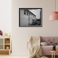 Historic Framed Print, Presidio of San Francisco, Letterman General Hospital, Building No. 27, Letterman Hospital Complex, Edie Road, San Francisco, San Francisco County, CA - 20,  17-7/8" x 21-7/8"