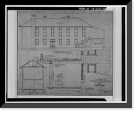 Historic Framed Print, Presidio of San Francisco, Letterman General Hospital, Building No. 12, Letterman Hospital Complex, Edie Road, San Francisco, San Francisco County, CA - 20,  17-7/8" x 21-7/8"