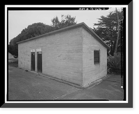 Historic Framed Print, Presidio of San Francisco, Flammable Materials Storehouse SM-38, Letterman Hospital Complex Gorgas Avenue vicinity, San Francisco, San Francisco County, CA - 2,  17-7/8" x 21-7/8"