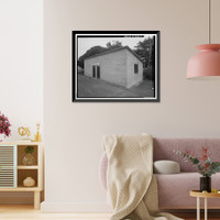 Historic Framed Print, Presidio of San Francisco, Flammable Materials Storehouse SM-38, Letterman Hospital Complex Gorgas Avenue vicinity, San Francisco, San Francisco County, CA - 2,  17-7/8" x 21-7/8"
