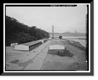 Historic Framed Print, Presidio of San Francisco, Motor Vehicle Shed Type, West end of Crissy Field, San Francisco, San Francisco County, CA,  17-7/8" x 21-7/8"