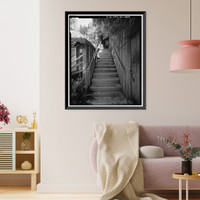 Historic Framed Print, Deetjen's Big Sur Inn, Hayloft Building, East Side of State Highway 1, Big Sur, Monterey County, CA - 6,  17-7/8" x 21-7/8"