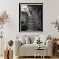 Historic Framed Print, Deetjen's Big Sur Inn, Hayloft Building, East Side of State Highway 1, Big Sur, Monterey County, CA - 6,  17-7/8" x 21-7/8"