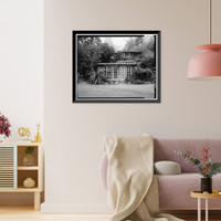 Historic Framed Print, Deetjen's Big Sur Inn, Hayloft Building, East Side of State Highway 1, Big Sur, Monterey County, CA - 10,  17-7/8" x 21-7/8"