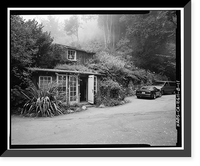 Historic Framed Print, Deetjen's Big Sur Inn, Hayloft Building, East Side of State Highway 1, Big Sur, Monterey County, CA - 11,  17-7/8" x 21-7/8"