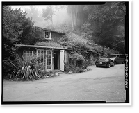 Historic Framed Print, Deetjen's Big Sur Inn, Hayloft Building, East Side of State Highway 1, Big Sur, Monterey County, CA - 11,  17-7/8" x 21-7/8"