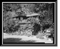 Historic Framed Print, Deetjen's Big Sur Inn, Hayloft Building, East Side of State Highway 1, Big Sur, Monterey County, CA - 13,  17-7/8" x 21-7/8"
