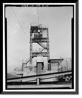 Historic Framed Print, Variable Angle Launcher Complex, Variable Angle Launcher, CA State Highway 39 at Morris Reservior, Azusa vicinity, Los Angeles County, CA - 10,  17-7/8" x 21-7/8"