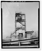 Historic Framed Print, Variable Angle Launcher Complex, Variable Angle Launcher, CA State Highway 39 at Morris Reservior, Azusa vicinity, Los Angeles County, CA - 10,  17-7/8" x 21-7/8"