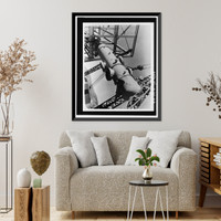 Historic Framed Print, Variable Angle Launcher Complex, Variable Angle Launcher, CA State Highway 39 at Morris Reservior, Azusa vicinity, Los Angeles County, CA - 58,  17-7/8" x 21-7/8"