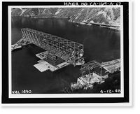 Historic Framed Print, Variable Angle Launcher Complex, Variable Angle Launcher, CA State Highway 39 at Morris Reservior, Azusa vicinity, Los Angeles County, CA - 67,  17-7/8" x 21-7/8"