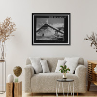 Historic Framed Print, Variable Angle Launcher Complex, Variable Angle Launcher, CA State Highway 39 at Morris Reservior, Azusa vicinity, Los Angeles County, CA - 69,  17-7/8" x 21-7/8"