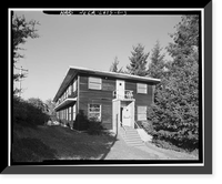 Historic Framed Print, Mill Valley Air Force Station, Bachelor Airmen Quarters, East of Ridgecrest Boulevard, Mount Tamalpais, Mill Valley vicinity, Marin County, CA - 3,  17-7/8" x 21-7/8"