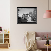 Historic Framed Print, Mill Valley Air Force Station, Bachelor Airmen Quarters, East of Ridgecrest Boulevard, Mount Tamalpais, Mill Valley vicinity, Marin County, CA - 3,  17-7/8" x 21-7/8"