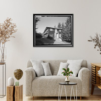 Historic Framed Print, Mill Valley Air Force Station, Bachelor Airmen Quarters, East of Ridgecrest Boulevard, Mount Tamalpais, Mill Valley vicinity, Marin County, CA - 3,  17-7/8" x 21-7/8"