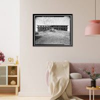 Historic Framed Print, Mill Valley Air Force Station, Bachelor Airmen Quarters, East of Ridgecrest Boulevard, Mount Tamalpais, Mill Valley vicinity, Marin County, CA - 3,  17-7/8" x 21-7/8"