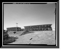 Historic Framed Print, Mill Valley Air Force Station, Bachelor Airmen Quarters, East of Ridgecrest Boulevard, Mount Tamalpais, Mill Valley vicinity, Marin County, CA - 3,  17-7/8" x 21-7/8"