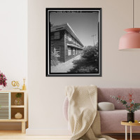 Historic Framed Print, Mill Valley Air Force Station, Bachelor Airmen Quarters, East of Ridgecrest Boulevard, Mount Tamalpais, Mill Valley vicinity, Marin County, CA - 4,  17-7/8" x 21-7/8"