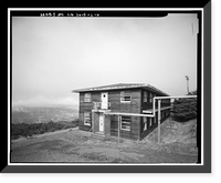 Historic Framed Print, Mill Valley Air Force Station, Bachelor Airmen Quarters, East of Ridgecrest Boulevard, Mount Tamalpais, Mill Valley vicinity, Marin County, CA - 6,  17-7/8" x 21-7/8"