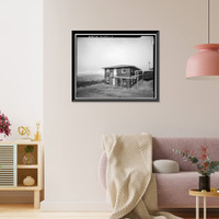 Historic Framed Print, Mill Valley Air Force Station, Bachelor Airmen Quarters, East of Ridgecrest Boulevard, Mount Tamalpais, Mill Valley vicinity, Marin County, CA - 6,  17-7/8" x 21-7/8"