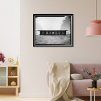 Historic Framed Print, Mill Valley Air Force Station, Administration Building, East of Ridgecrest Boulevard, Mount Tamalpais, Mill Valley vicinity, Marin County, CA - 2,  17-7/8" x 21-7/8"