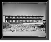 Historic Framed Print, Mill Valley Air Force Station, Bachelor Airmen Quarters, East of Ridgecrest Boulevard, Mount Tamalpais, Mill Valley vicinity, Marin County, CA - 11,  17-7/8" x 21-7/8"