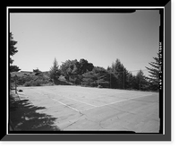 Historic Framed Print, Mill Valley Air Force Station, Tennis Courts, East of Ridgecrest Boulevard, Mount Tamalpais, Mill Valley vicinity, Marin County, CA,  17-7/8" x 21-7/8"