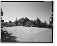 Historic Framed Print, Mill Valley Air Force Station, Tennis Courts, East of Ridgecrest Boulevard, Mount Tamalpais, Mill Valley vicinity, Marin County, CA,  17-7/8" x 21-7/8"
