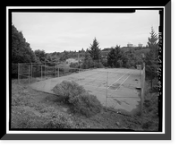 Historic Framed Print, Mill Valley Air Force Station, Tennis Courts, East of Ridgecrest Boulevard, Mount Tamalpais, Mill Valley vicinity, Marin County, CA - 2,  17-7/8" x 21-7/8"