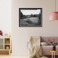 Historic Framed Print, Mill Valley Air Force Station, Tennis Courts, East of Ridgecrest Boulevard, Mount Tamalpais, Mill Valley vicinity, Marin County, CA - 2,  17-7/8" x 21-7/8"