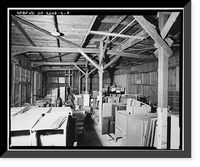 Historic Framed Print, Fort Baker, Storehouse, Near intersection of Breitung & Satterlee Roads, Sausalito vicinity, Marin County, CA - 8,  17-7/8" x 21-7/8"