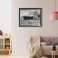 Historic Framed Print, Hudson-Cippa-Wolf Ranch, Main House, Sorento Road, Sacramento, Sacramento County, CA - 3,  17-7/8" x 21-7/8"