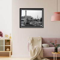 Historic Framed Print, Winehaven, Powerhouse, Point Molate Naval Fuel Depot, Richmond, Contra Costa County, CA - 4,  17-7/8" x 21-7/8"