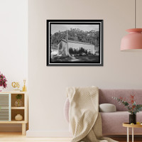 Historic Framed Print, Winehaven, Workshop, Point Molate Naval Fuel Depot, Richmond, Contra Costa County, CA - 4,  17-7/8" x 21-7/8"