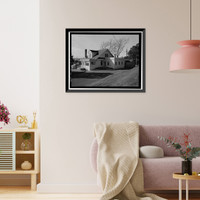 Historic Framed Print, Winehaven, Winemaster's House, Point Molate Naval Fuel Depot, Richmond, Contra Costa County, CA - 2,  17-7/8" x 21-7/8"