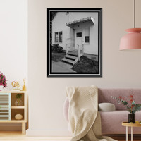 Historic Framed Print, Winehaven, Elongated Three-Bedroom-Plan Residence, Point Molate Naval Fuel Depot, Richmond, Contra Costa County, CA - 5,  17-7/8" x 21-7/8"