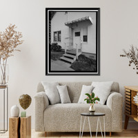 Historic Framed Print, Winehaven, Elongated Three-Bedroom-Plan Residence, Point Molate Naval Fuel Depot, Richmond, Contra Costa County, CA - 5,  17-7/8" x 21-7/8"