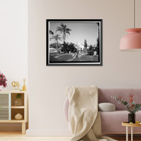 Historic Framed Print, Mission Motel, South Court, 9235 MacArthur Boulevard, Oakland, Alameda County, CA - 2,  17-7/8" x 21-7/8"