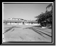 Historic Framed Print, Mission Motel, South Court, 9235 MacArthur Boulevard, Oakland, Alameda County, CA - 4,  17-7/8" x 21-7/8"