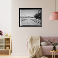 Historic Framed Print, Mission Motel, South Court, 9235 MacArthur Boulevard, Oakland, Alameda County, CA - 4,  17-7/8" x 21-7/8"